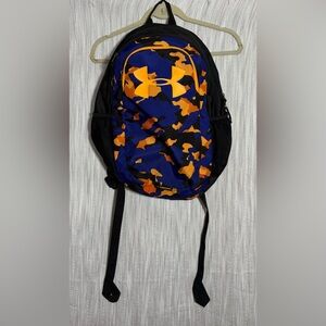 Under Armour Blue and Orange Backpack with Geometric Design